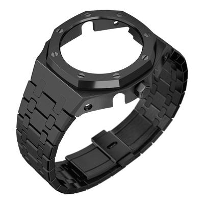 GA2100 Lunetta e Cinturino di Quarta Generazione Ricambio per Orologio Compatibile con Accessori Orologio Stile Casio AP G-Shock GA-2100/GA-2110 (Nero)