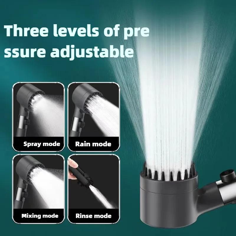 

Strong Current Shower Head Powerful High Pressure Shower Head Adjustable Spray Massage Rain Faucet Shower Set Bathroom