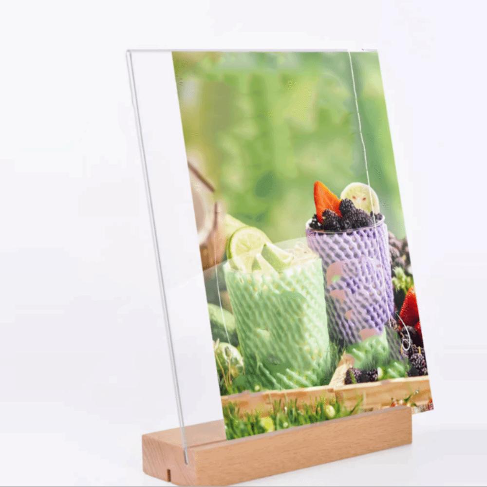 Highly Transparent Menu Sign Holder Slant/straight Groove Acrylic Table Number Holder Restaurant