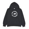 Sport French Terry Oversized Graphic Hoodie Parka BK [New Balance] Women's (Fleece Fleece) (WT43507) (Black)