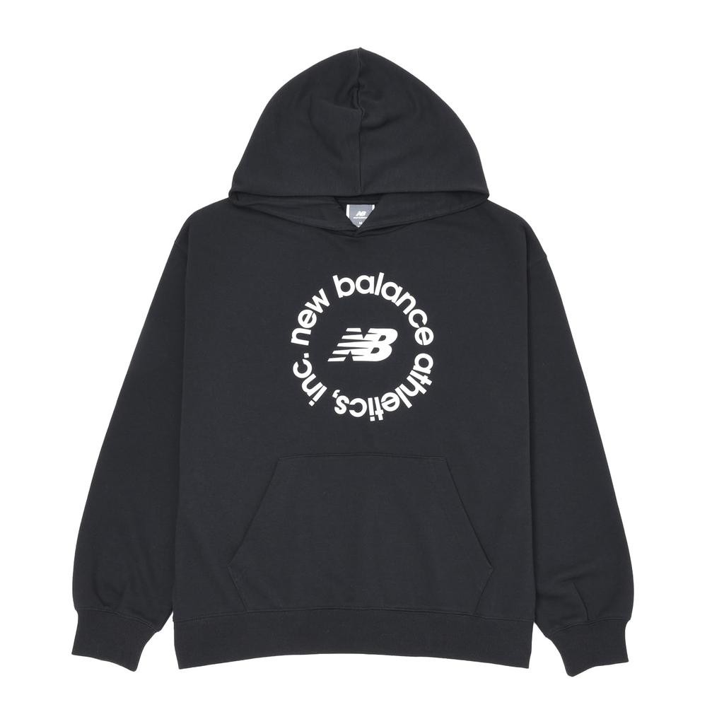 Sport French Terry Oversized Graphic Hoodie Parka BK [New Balance] Women's (Fleece Fleece) (WT43507) (Black)