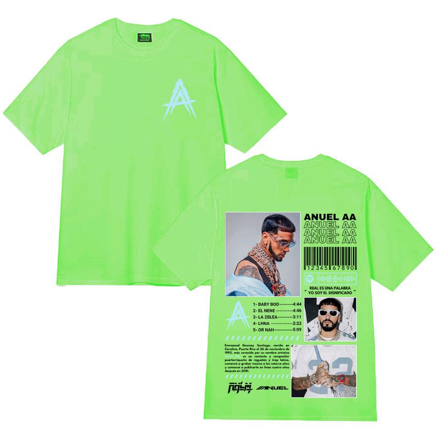 

Limted Humor Rapper Anuel AA T Shirt Real Hasta La Muerte Popular Graphic Punk T Shirts Mens Women Cotton ONeck Summer Tshirts 4XL