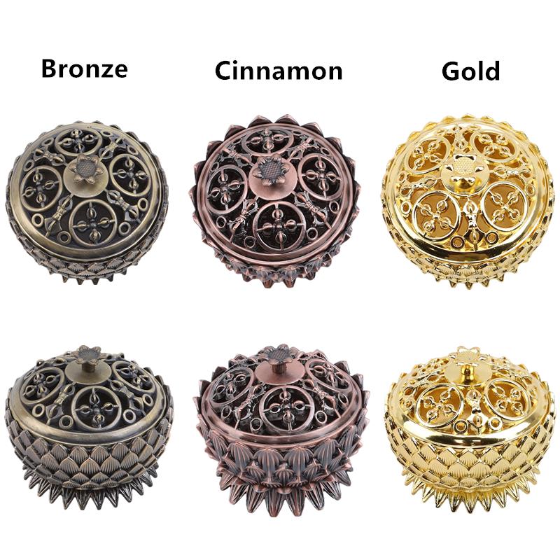Retro Lotus Incense Holder Burner Charcoal Burning Bowl Vintage Tibetan Copper Buddha Sandalwood Censer Home Office Indoor Decor