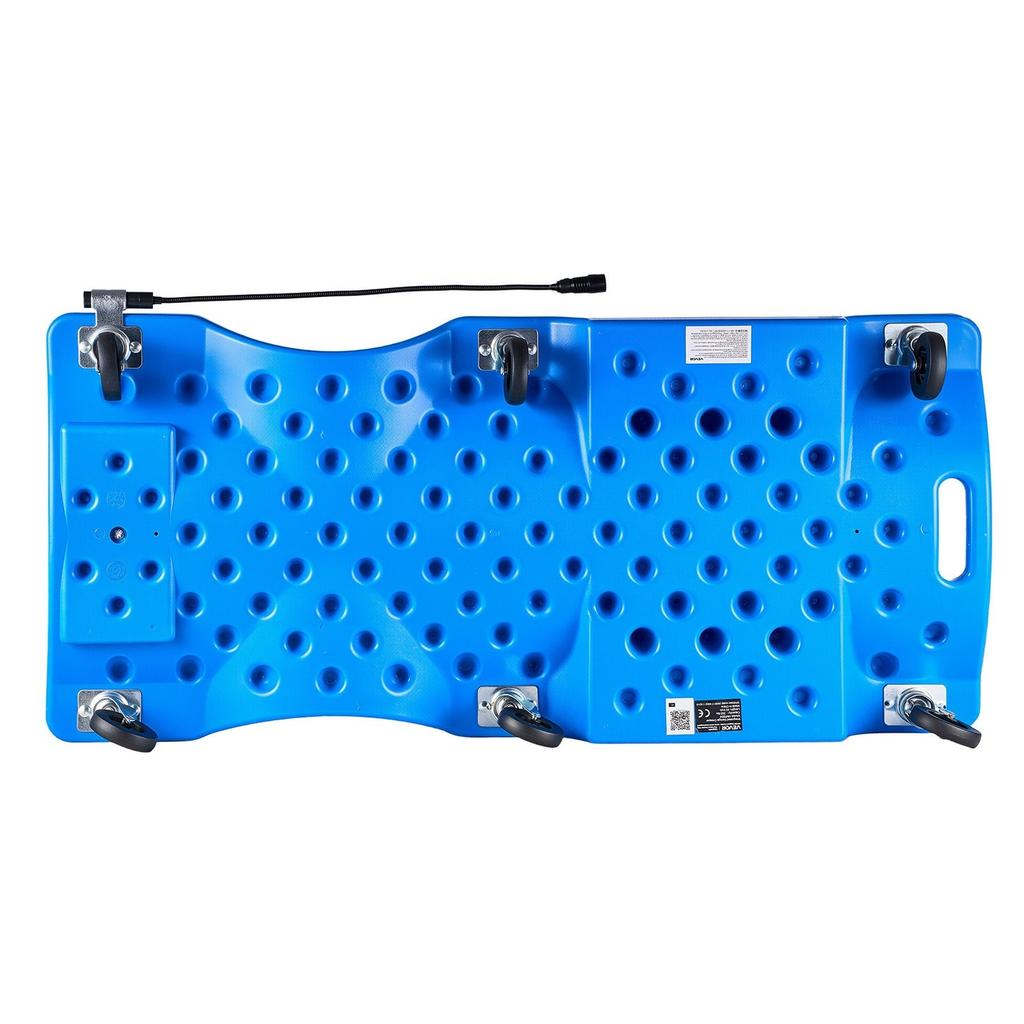 1m Mechanic Creeper with LED Light, Low Profile Plastic Garage Creeper, 158kg Under Car Rolling Creeper with 6 Swivel Casters, Padded Headrest & Tool