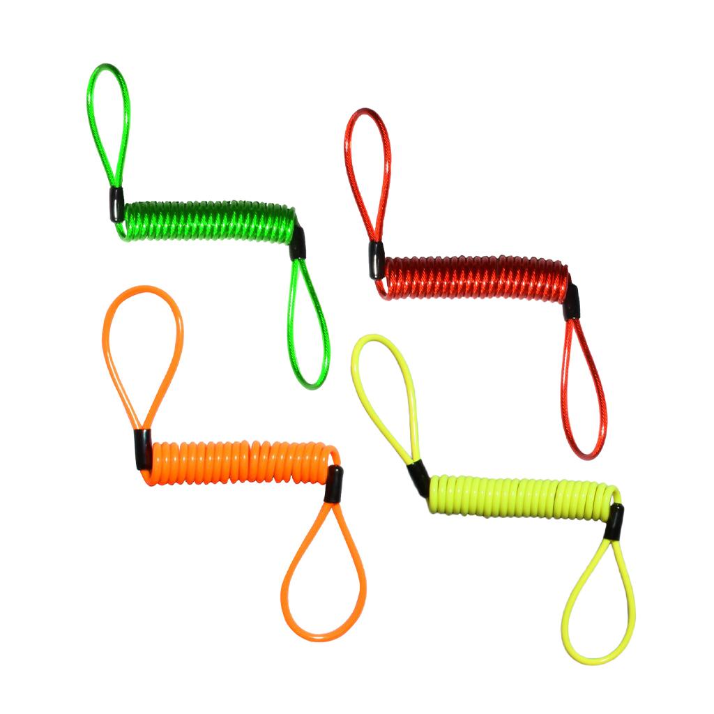 Spring Rope Wheel Vehicle Lock Reminder Cable Lanyard Coil Alarm Wire Security for Bicycle Motorbike