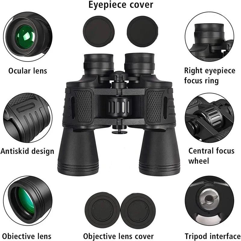 20x50 Hd Binoculars For Adults With Bak4 Prism - Waterproof Compact For Bird Watching Hunting Travel Concert