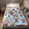 Curious George Flannel Blanket Warm Soft Halloween Christmas Couch Warm Cozy Decorative Decor Gift for All Season
