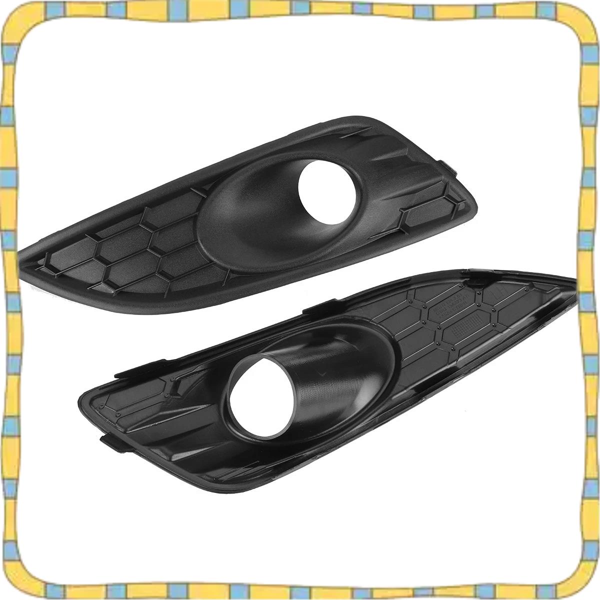 L17A-1 Pair Front Bumper Lower Honeycomb Fog Lamp Surround Grille Fog Light Trim Cover For Ford Fiesta Mk7 Facelift 2013-2017 чёрный