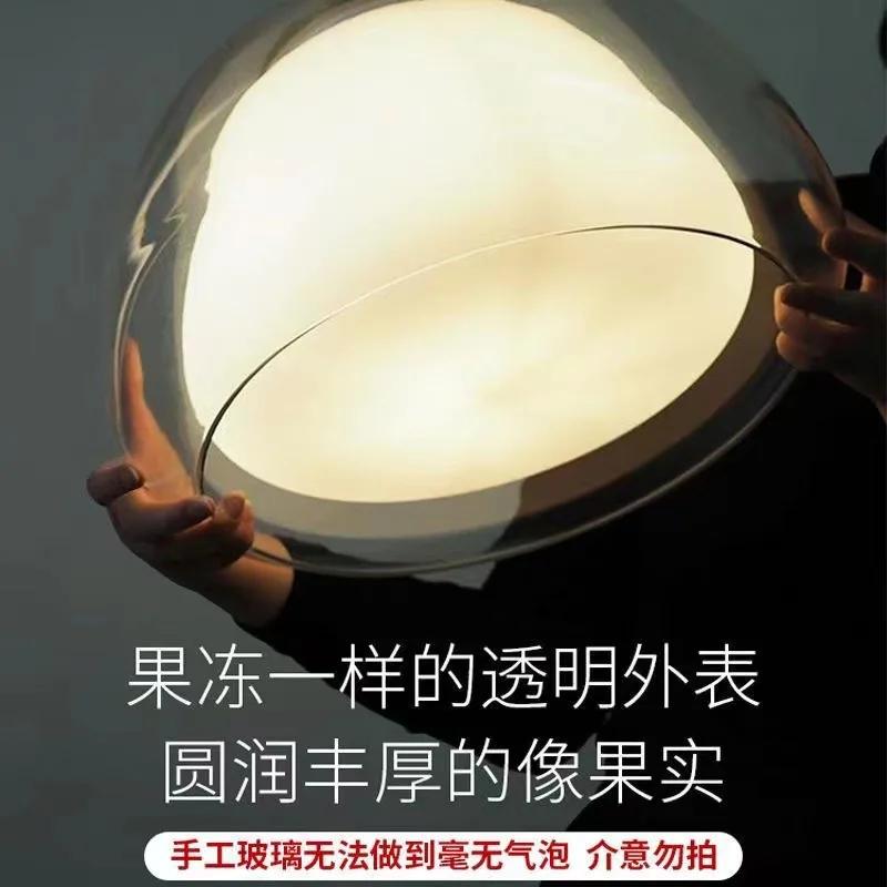 Lampă Suspendată din Sticlă Design Danemarca Nordic Postmodern Living Simplu Sală de Mese Dormitor Iluminat Suspendat din Sticlă Dublă