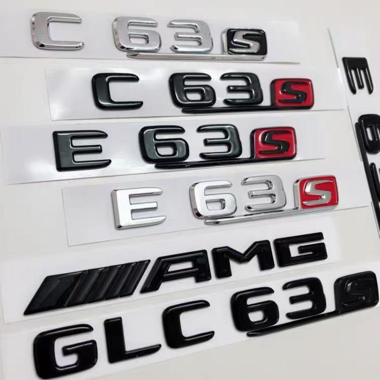 Black AMG Letter Badges for Mercedes C-Class, E-Class, GLS63s, E63s, C63s - Rear Tail Modified Car Stickers
