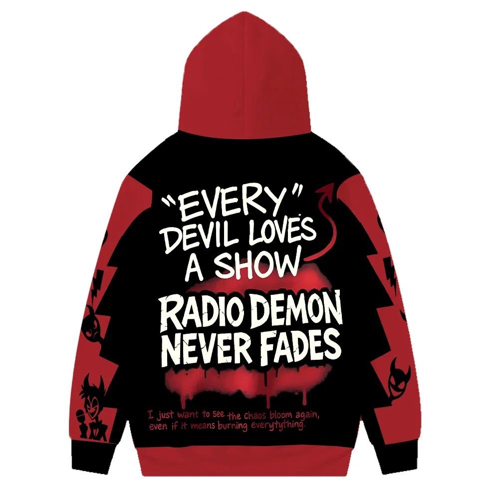 Alastor HazbinHotel Cosplay Hoodie Anime Streetwear Unisex Cute Gothic Alastor Gift Fans Pullover Helluva Boss Trendy Streetwear