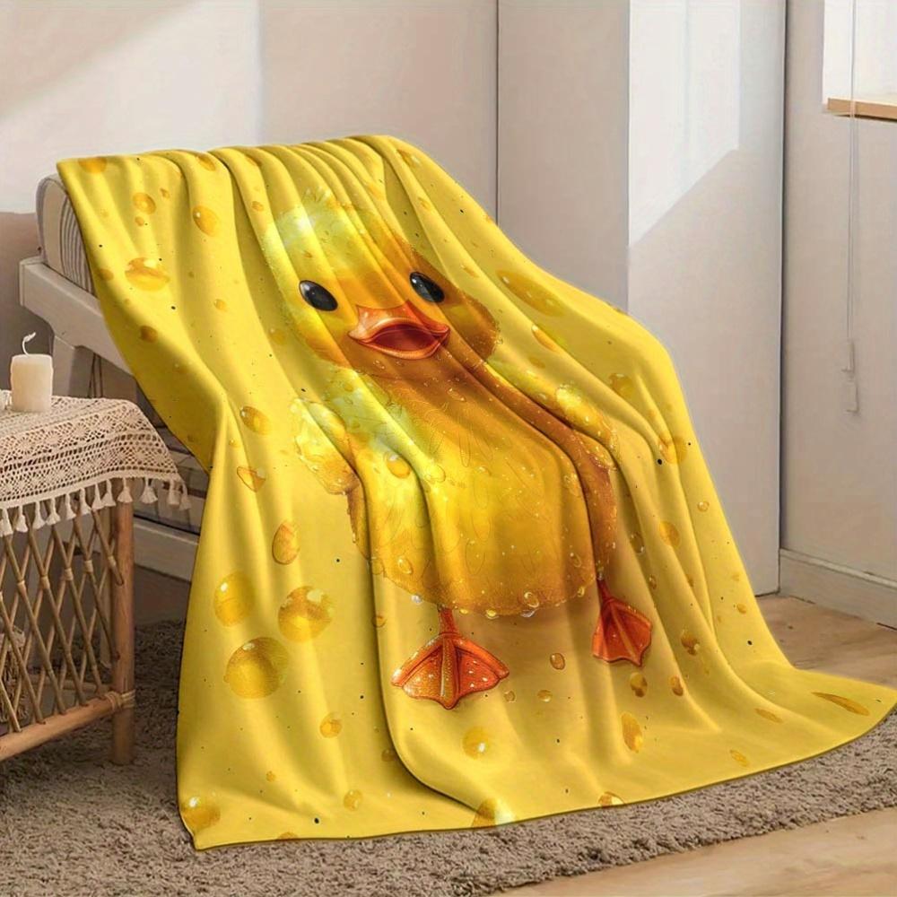 VIKAMA yellow duck healing wind blanket soft skin warm lovely bedroom sofa children's room blanket Home Decoration