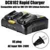 DCB102 Dual-Port Rapid Charger Replacement Charger Power Tool Battery Charger Compatible with For 20V Lithium Batteries