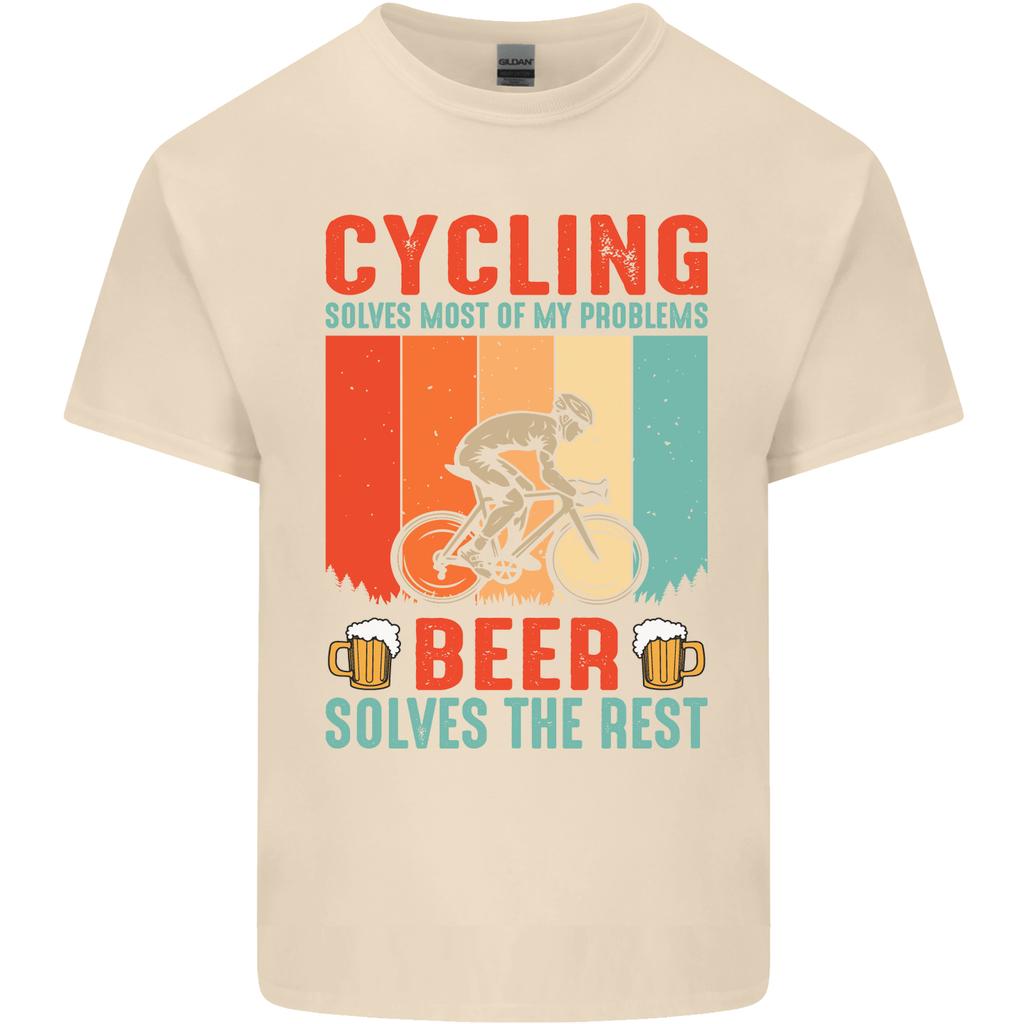 Cycling Funny Beer Cyclist Bicycle MTB Bike Unisexs Light Cotton TShirt