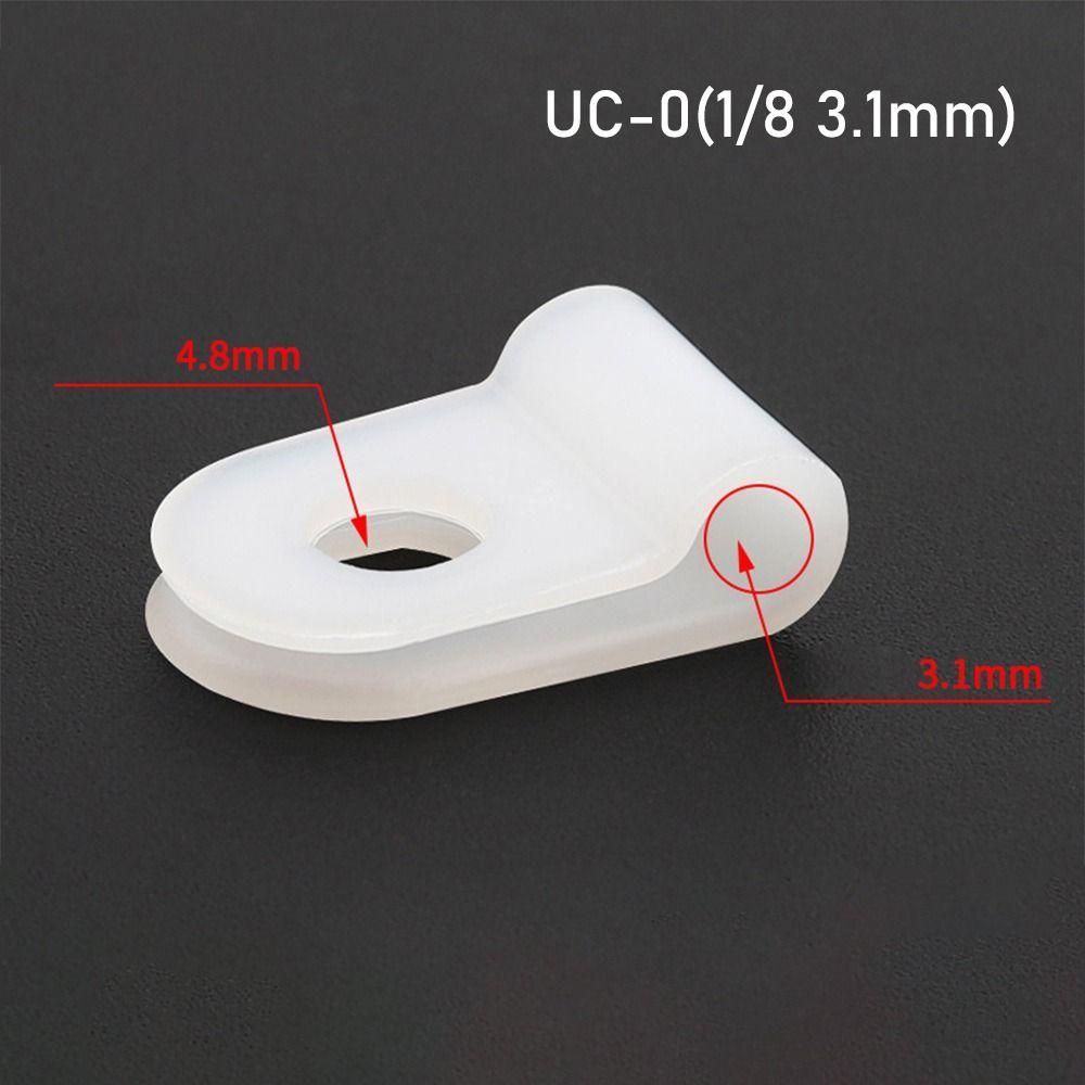 10PCS Plumbing Tightening Cable Clip Nylon Fastening Buckles Durable R-Type Hose Clamp  Cable