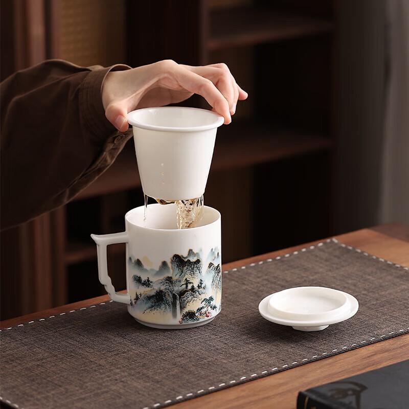 Chinese Landscape Ceramic Tea Set