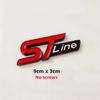 3D Metal ST Line Logo Car Front Grill Emblem Sticker Trunk Badge For Ford Kuga MK3 MK4 S Max Focus Puma Fiesta Accessories