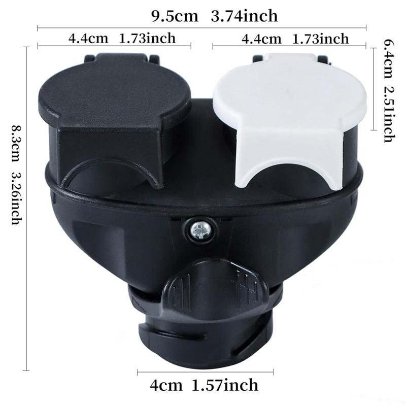 Trailer Plug Socket Trailer Socket Adapter Waterproof Socket Adapter Wiring Connector 13 Pin Plug To 12N / 12S 7 Pin
