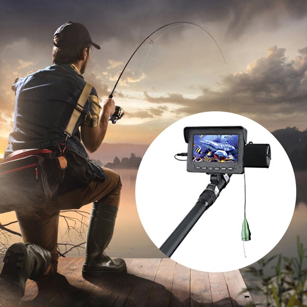 4.3" HD Underwater Visual Fish Finder Portable Fishing Camera Kit Color Screen Monitor And Waterproof Camera