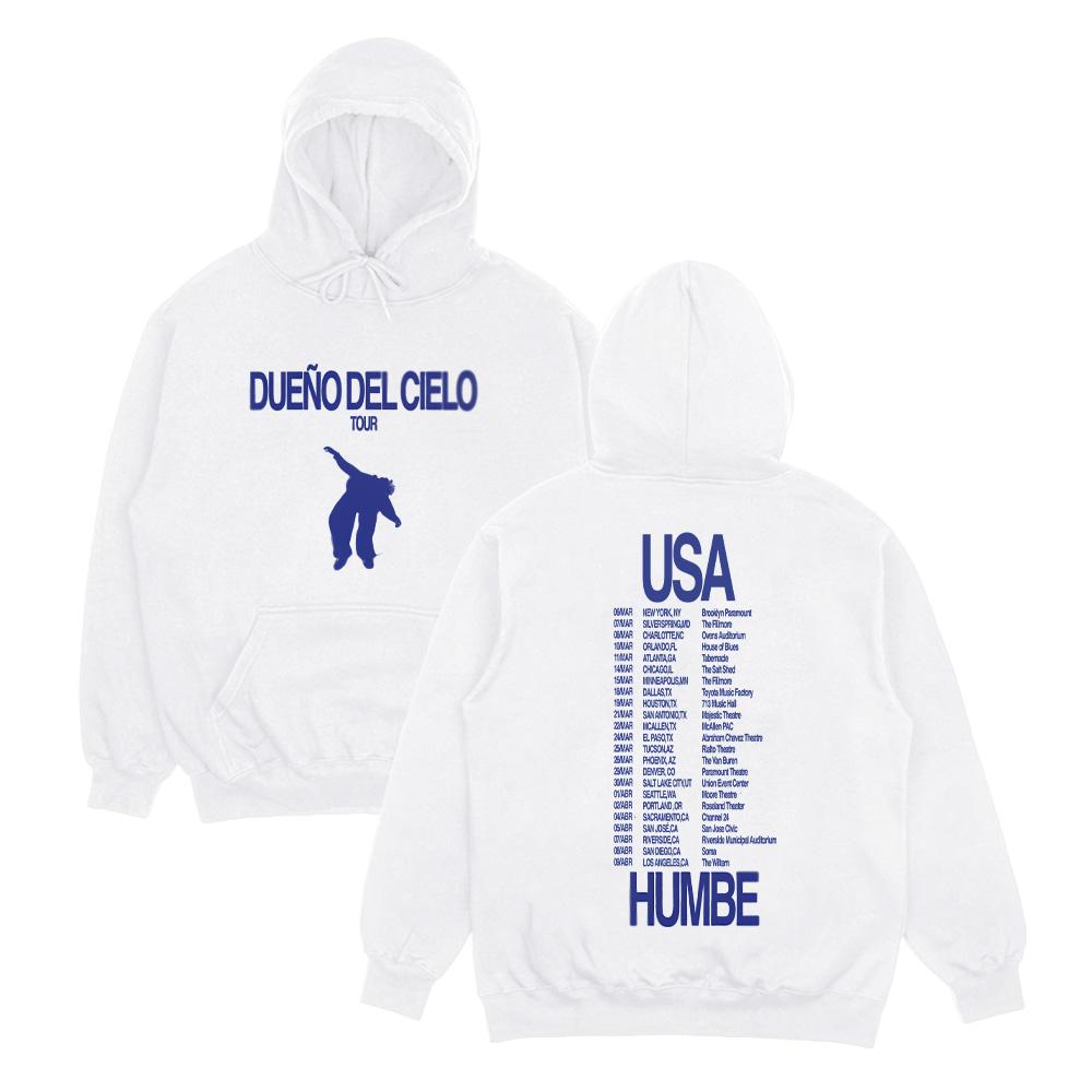 Humbe DUENO DEL CIELO Tour 2026 Hoodies Casual Long Sleeve Sweatshirts Cool Clothes Top Women Men High Street Loose Hoody