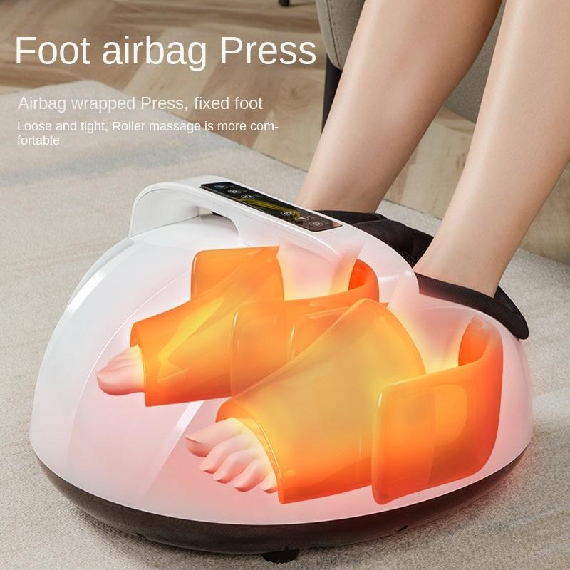 Foot Massager Electric Machine Auto timing Airbag Wrapped Heating Kneading Pedicure Instrument With Handle and Remote Control