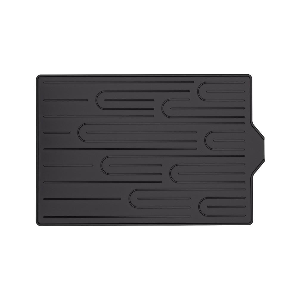 Non-Slip Kitchen Sink Mat Drainage Function Kitchen Sink Storage Mat Silicone Drain Mat  Kitchen чёрный
