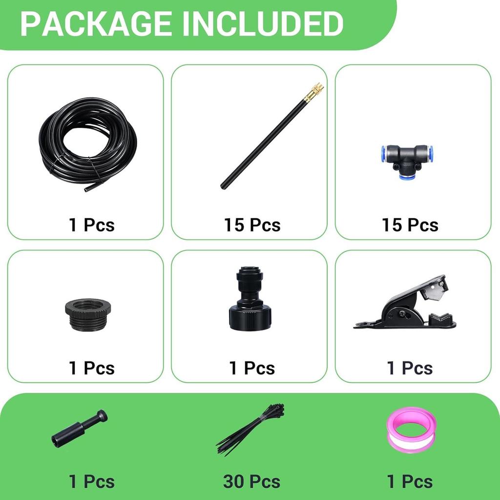 Adjustable Rotating Copper Nozzle for Watering, Irrigation, Humidification, and Cooling