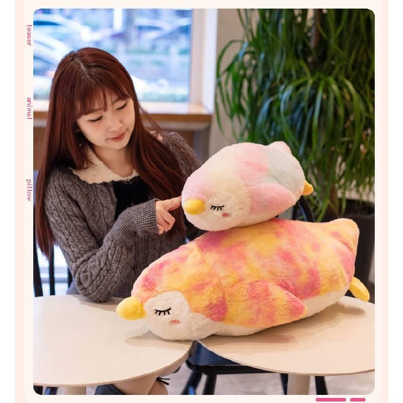 Rainbow Penguin Bandhnu Plush Toy Stuffed Animal Doll Bedroom Gift Decoration