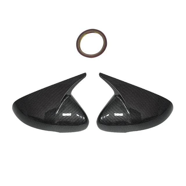 For KIA Stinger 2018     ABS Car Rearview Side Mirror Cover Wing Cap Exterior Door Housing Trim Adhesive Sticker