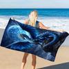 Coole Flamingo-Sonnenbrille Cocktail Strandtuch Großes Weiches Saugfähiges Handtuch Lustiger Kunstdruck Vintage Handtuch für Sommer Strand