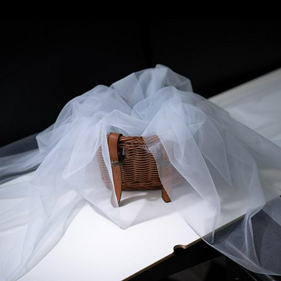 Fairy Mist Soft Tulle Fabric: Handmade Solid Color Lace Veil for Clothing DIY Projects