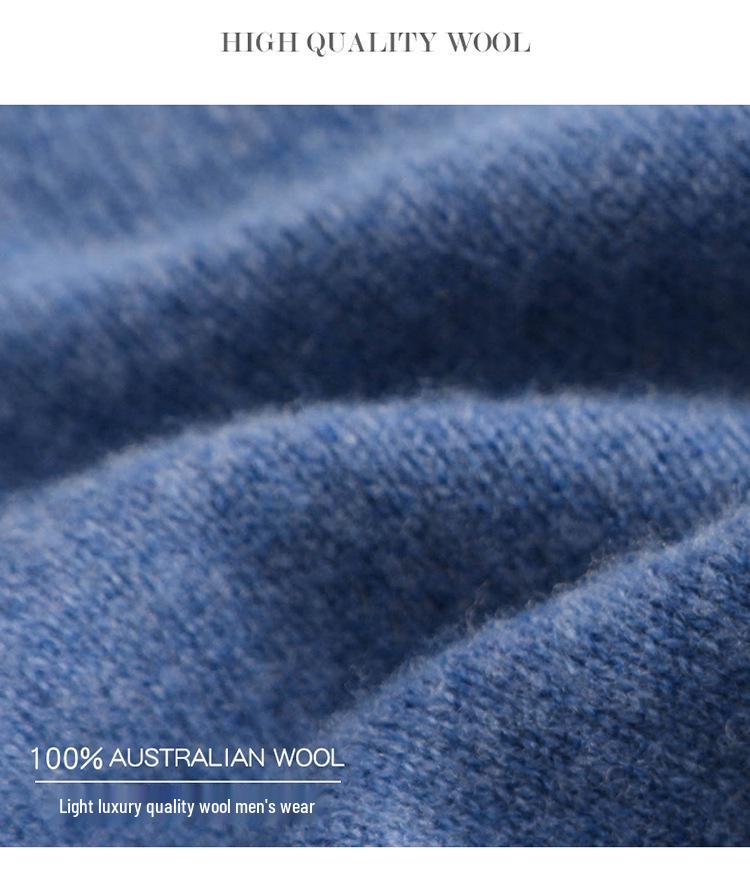 Men's Cashmere Wool Color Block Round Neck Sweater, Korean Style Loose Casual Knit Pullover, Plus Size for Autumn/Winter