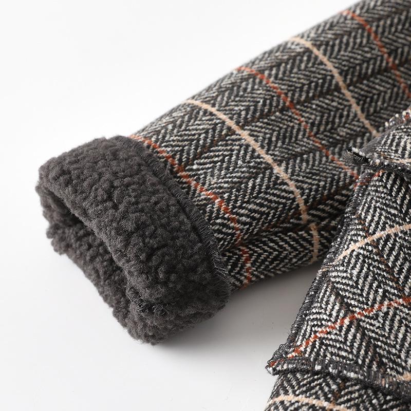 Brand Winter Boys' Lamb's Wool Overcoat - Thickened, Warm Velvet Coat