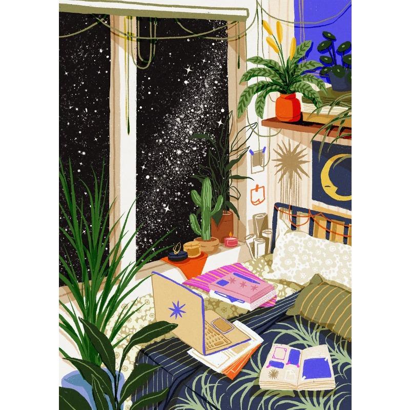 Bohemian Minimalist Character And Plant Leisure Posters Prints Canvas Painting Wall Art Picture Living Room Bathroom Home Decor