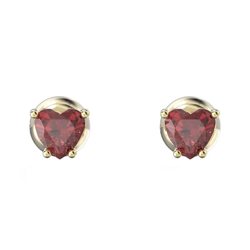 Swarovski Stilla heart-shaped exquisite fashionable and versatile earrings for women red 5639133