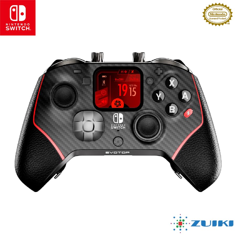 

Ліцензований бездротовий контролер ZUIKI для сенсорного монітора Nintendo EVOTOP [Продукт Nintendo] Switch/ПК (Чорний)