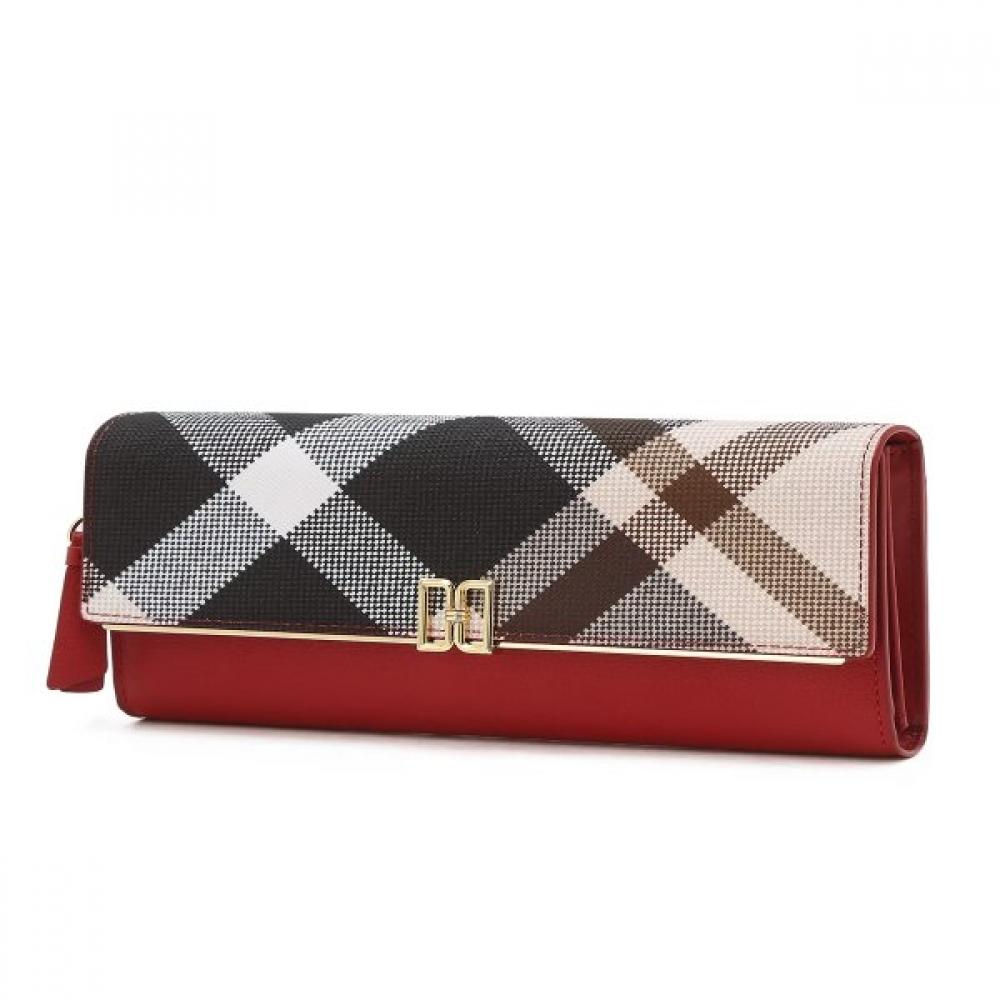 

Daks Red Check Cowhide Long Wallet Dcwa5f361r2[25fw] Single option