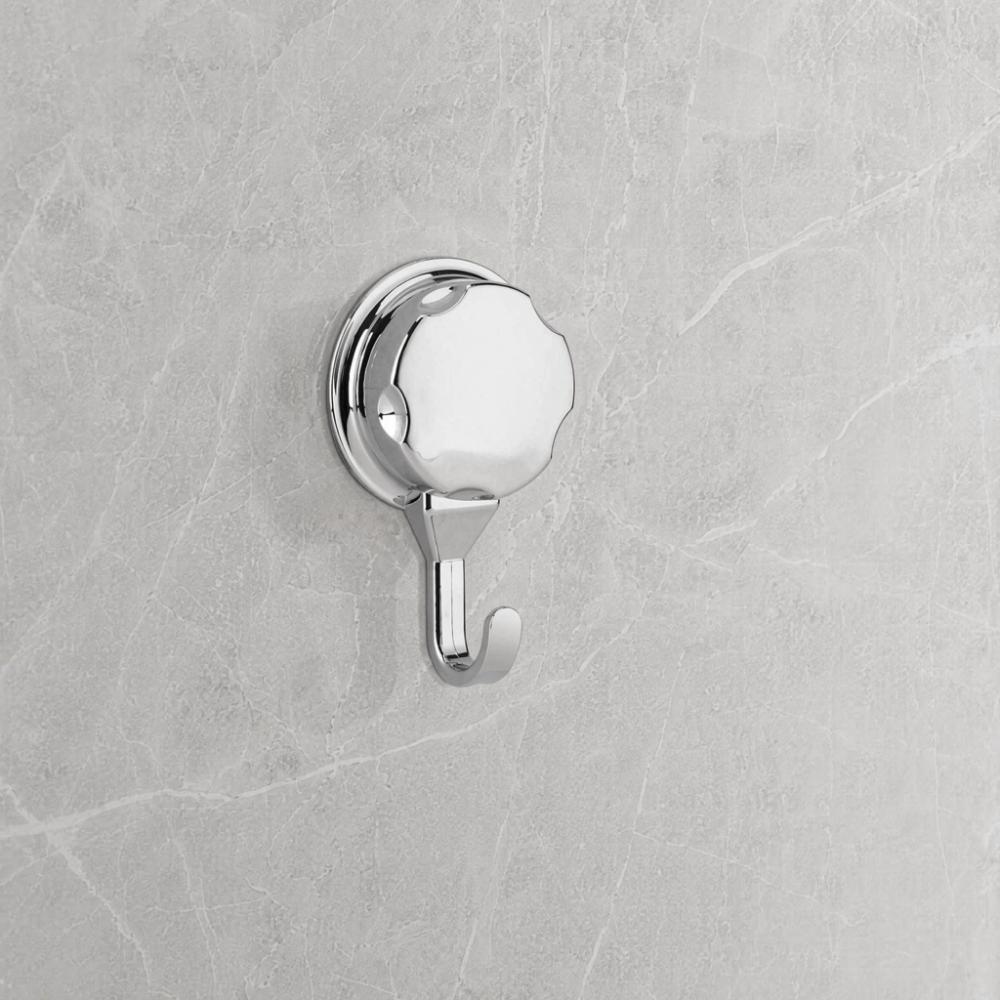 3 PCS Silver Suction Cup Hook Durable Robe Hook Convenient Towel Rack Bathroom Kitchen Bedroom
