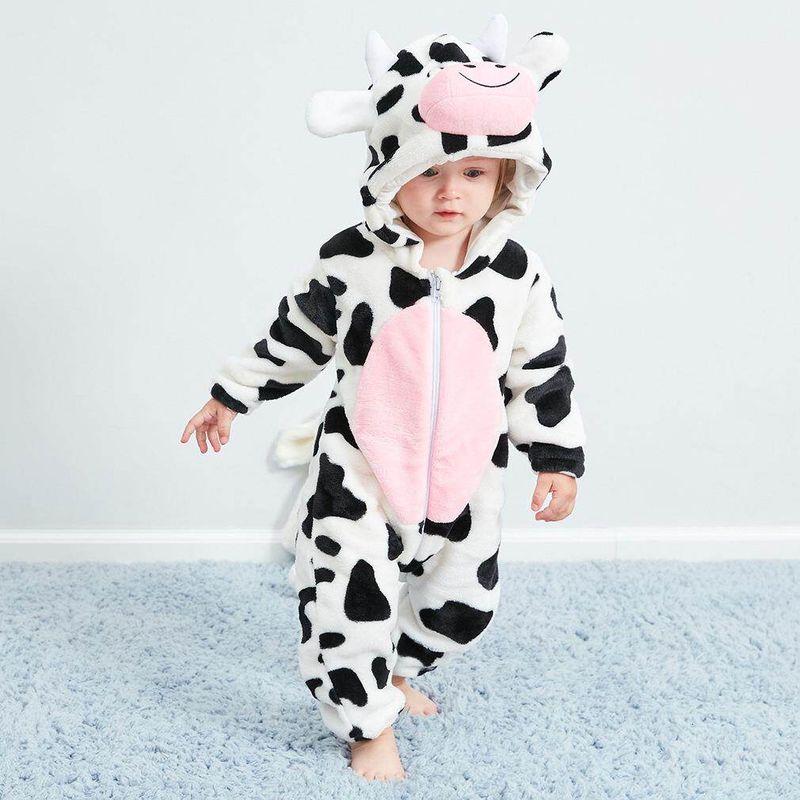 

Newborn Children s Animal Onesie Performance Outfit, Cute Baby Romper, Infant Flannel Pajamas Performance Outfit Climbing Cow 70cm