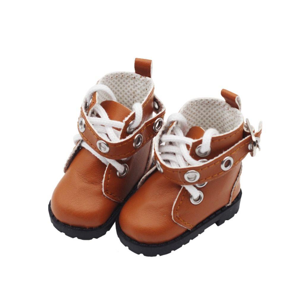 1 Paar leichte Puppen-PU-Lederschuhe PU-Leder 20cm Puppen-Lederstiefel DIY-Puppe