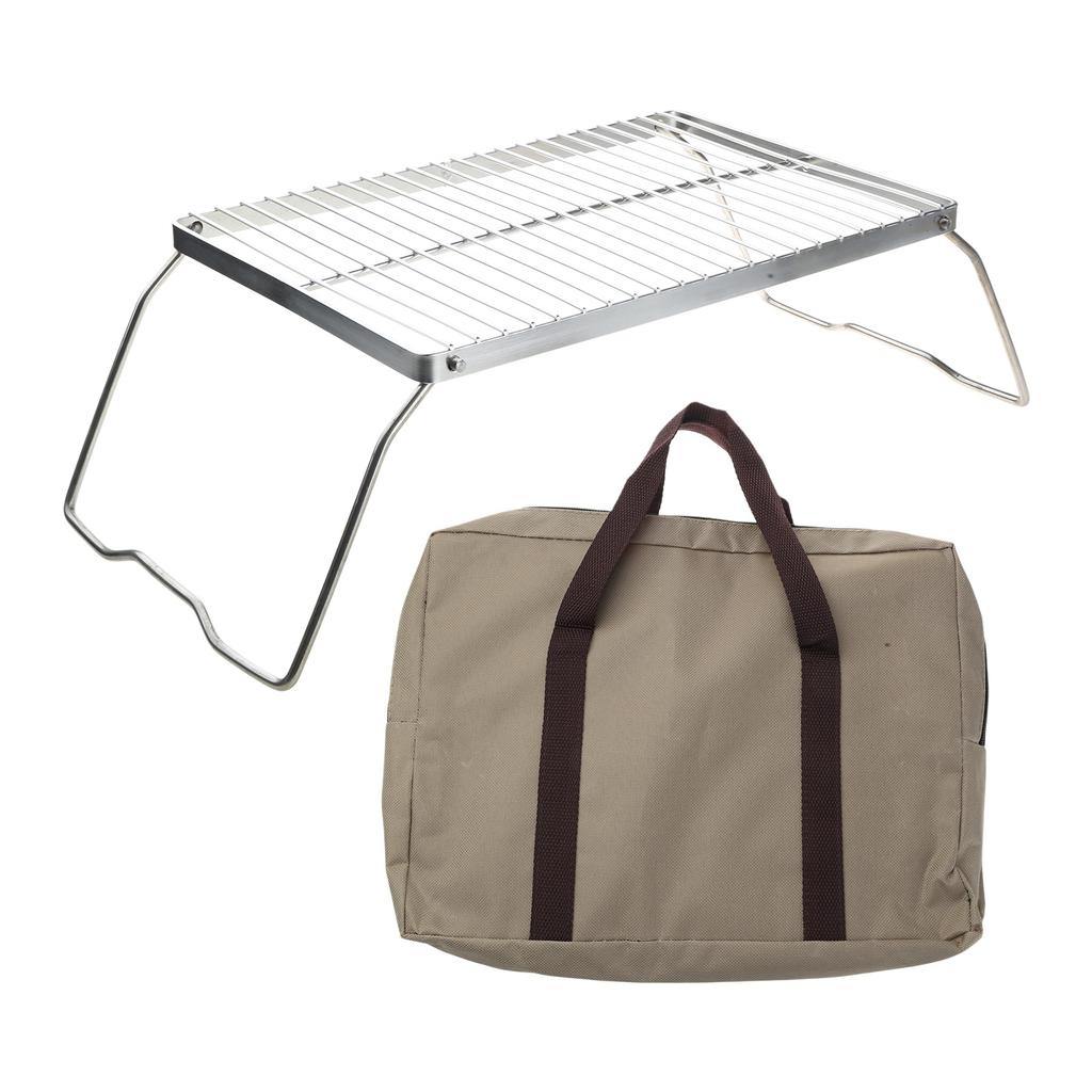 Foldable Camping Table Outdoor Folding Table Barbecue Table Steels Grilling Grate Table Cooking Grate Camping Table