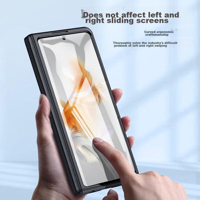 Integrated And Film | Full Hinge CoverageCase for Huawei Mate X5, X5 Collector's Edition Ultra-Thin Leather with Stand, Foldable Screen Case
