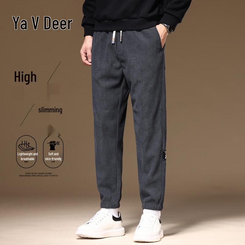 Men s Solid Color Loose Fit Drawstring Jogger Pants 3XL