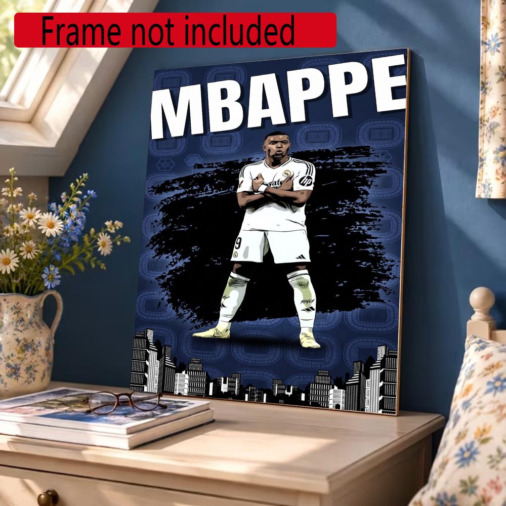 Mbappe 5D Diy Diamond Painting Round Diamond Diy Frameless Holiday Artwork Suitable For Home Office Wall Decoration