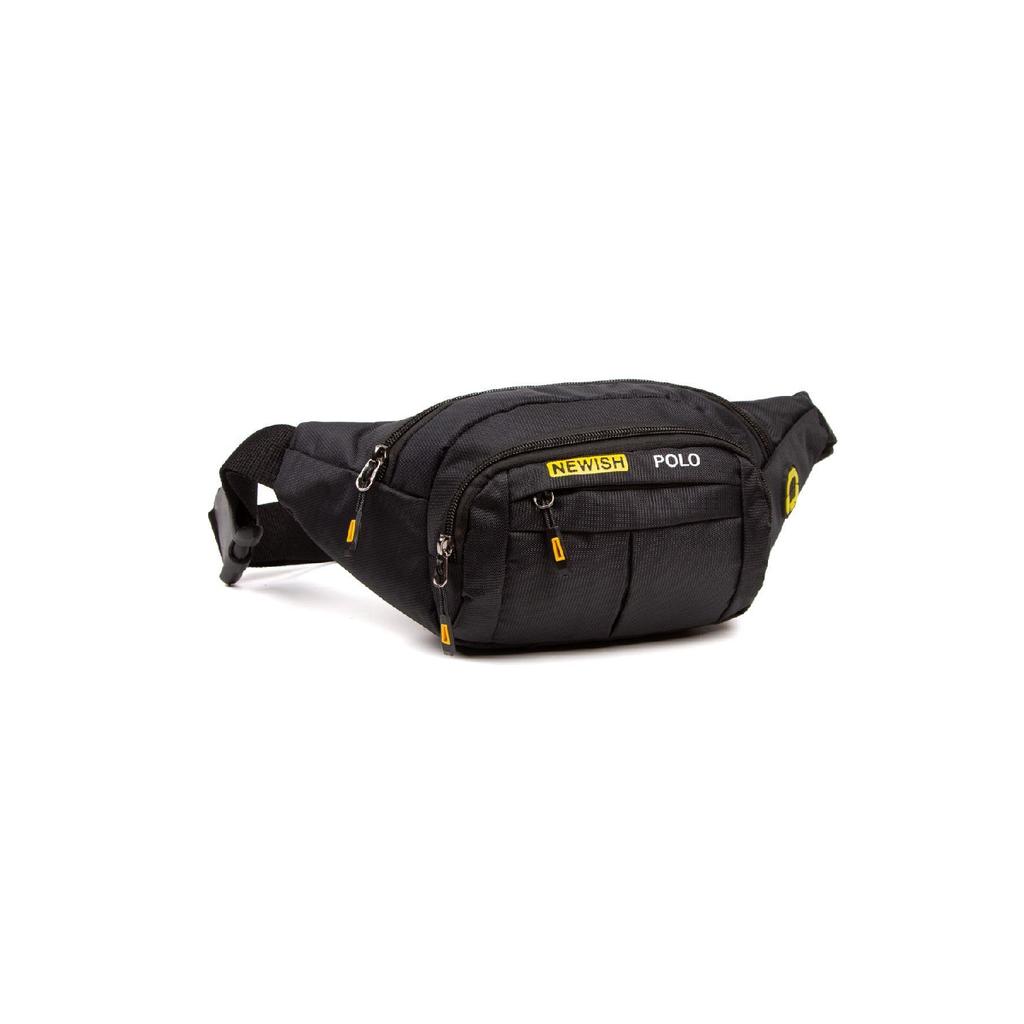 Unisex Black Waterproof Waist And Shoulder Bag Freebag With Usb And Headphone Port