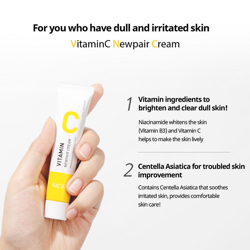 NACIFIC Vitamin C Newpair Creme 15 ml, Feuchtigkeitsspendend, strahlende Haut