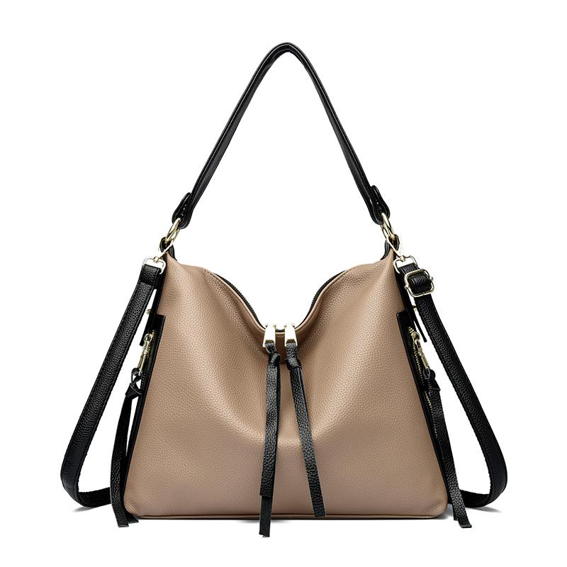 Borsa a Mano Trendy da Donna Inverno 2025 Borsa a Tracolla Casual per Mamme Borsa da Shopping Multifunzione con Chiusura a Zip