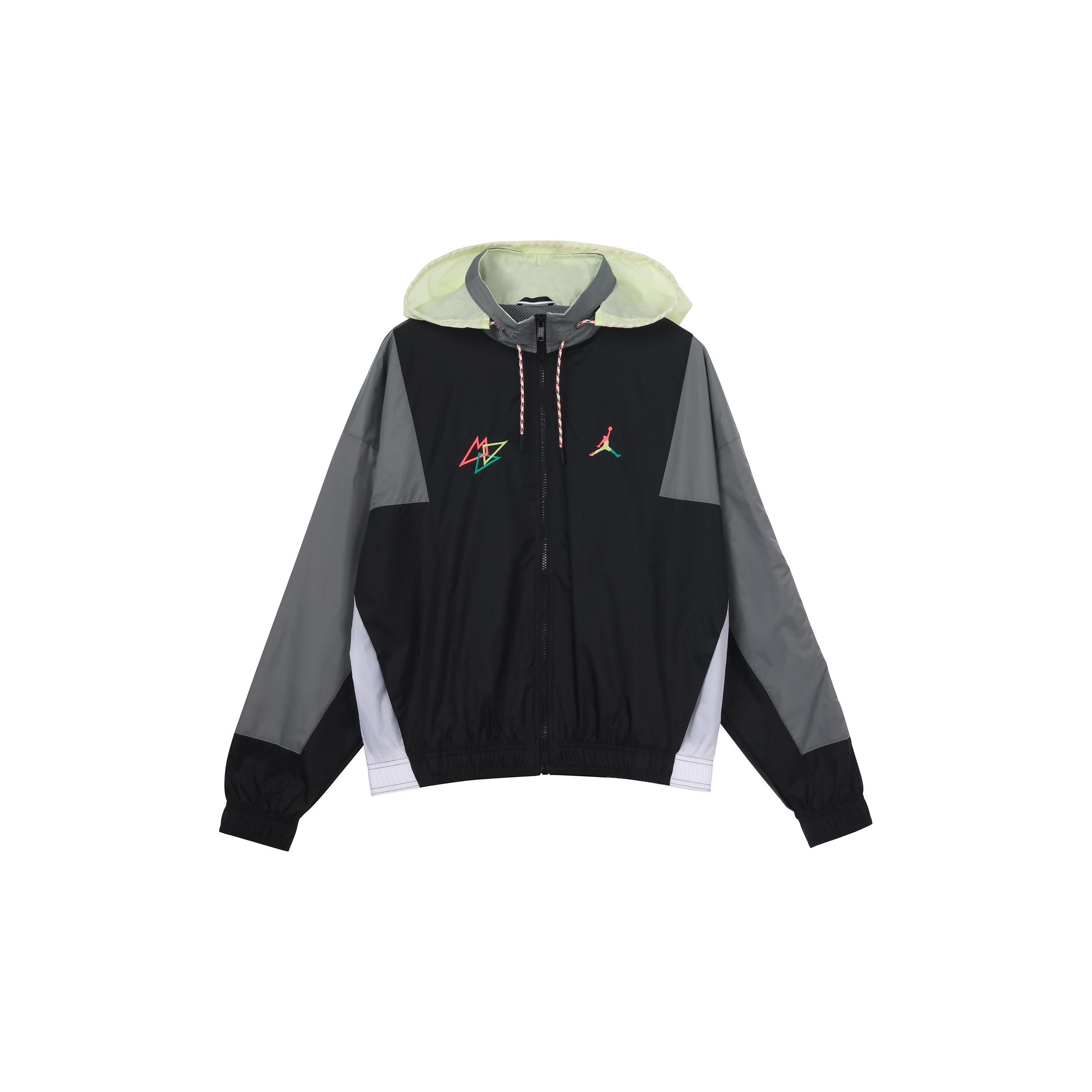 Men s Air Jordan Sport Dna Embroidered Logo Colorblock Sports Woven Jacket Autumn Black DN3404-011 S