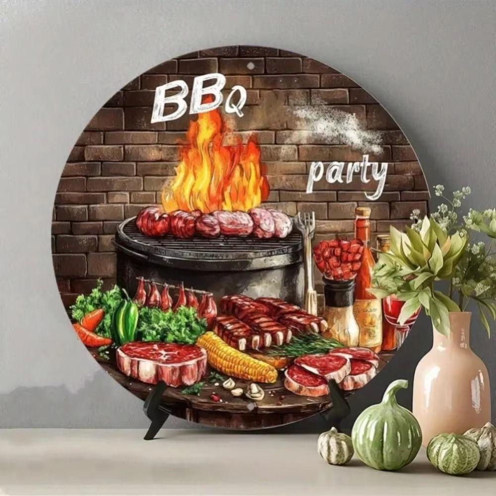Handmade Metal Tin Plate Art 20x20cm Wall Decor