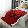 Red Butterfly Pattern Microfiber Flannel Cover Blanket Bedroom Living Room Sofa Soft And Comfortable Home Decoration